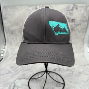 Outdoor Cap, Montana Embroidered Design. Gray Mesh Snapback Cap. Good used cond!